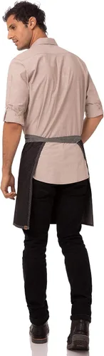 Vista 2 de Chef Works Delantal Bronx con cuello redondo