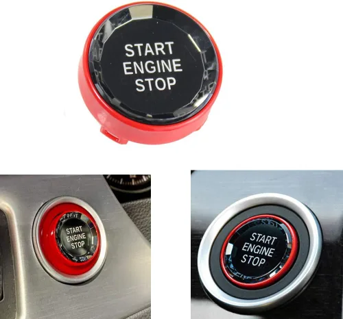 Vista 7 de Angelguoguo Cubierta de Reemplazo para Botón de Interruptor de Arranque de Motor de Cristal para BMW 1 3 5 Series E87 E90/E91/E92/E93 E60 X1 E84 X3