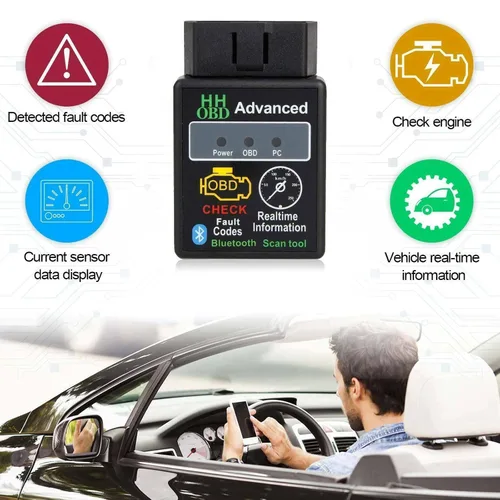 Vista 4 de El más nuevo Bluetooth OBD2 escáner de diagnóstico automático herramienta de lector de código de falla automático (ELM327)