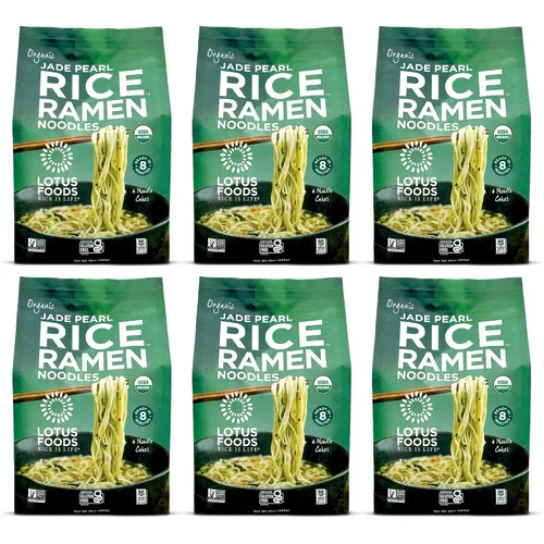Vista 10 de Lotus Foods Ramen orgánico de mijo y arroz integral, fideos ramen sin gluten, fideos ramen de grano entero, ramen vegano orgánico, fideos de arroz