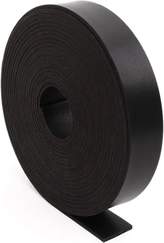 Vista 16 de lalatia Correa de cuero sintético de doble cara para manualidades, 1 pulgada de ancho, color negro, 2 yardas de largo