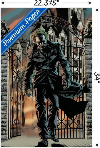 Vista 3 de Trends International DC Comics - Póster de pared de Arkham Asylum The Joker, 22.375 x 34 pulgadas, versión premium sin marco