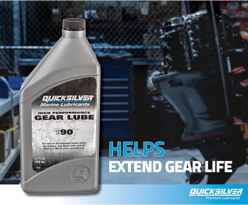 Vista 3 de Quicksilver Lubricante de engranajes de alto rendimiento SAE 90 para fueraborda y accionamientos de popa, 32 oz