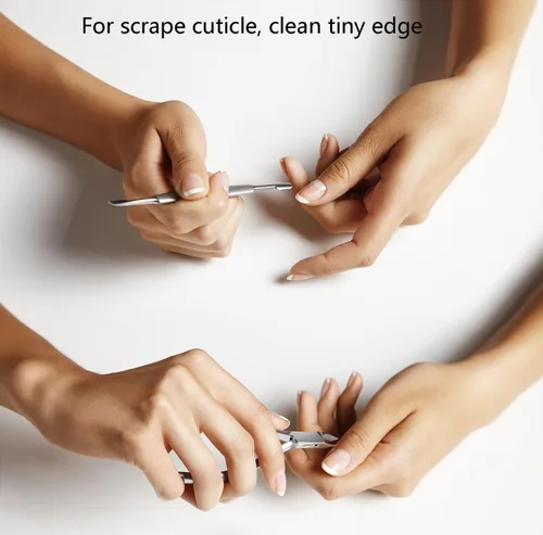 Vista 2 de Kit de herramientas para el cuidado de uñas, juego de 14 limas de uñas, bloque de amortiguador, esponja pulida, pinza de cutícula y empujador