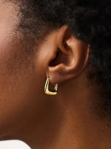 Vista 98 de Aretes de aro gruesos de oro para mujer, chapados en oro de 14 quilates, aretes de aro triple, hipoalergénicos, a la moda, aretes de aro gruesos
