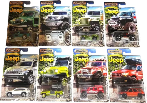 Vista 3 de 2016 Matchbox Jeep Edición Aniversario Jeep Juego de 8 autos.