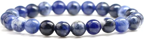 Vista 15 de Clearain Pulsera de Gemas Naturales 8 mm con Cuentas Redondas de Chakra, Cristal de Energía para Reiki, Curación Elástica y Elástica de 7 Pulgadas