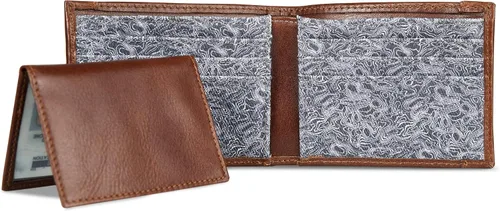 Vista 6 de Eddie Bauer Billetera de cuero y lona de algodón impresa para hombre (gráficos surtidos)