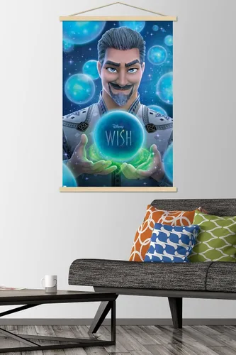 Vista 2 de Trends International Disney Wish - Póster de pared King Magnifico de una hoja, 22.37 x 34.00 pulgadas, paquete de impresión premium y colgador