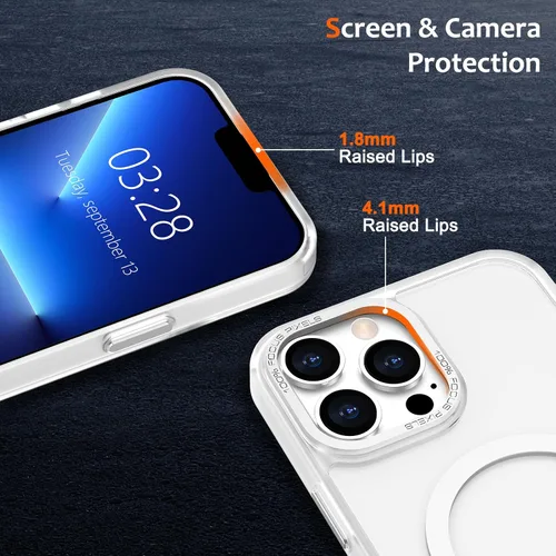 Vista 679 de Anuck - Funda magnética para iPhone 11 compatible con MagSafe, carcasa trasera mate translúcida dura, borde de TPU, delgada, resistente a impactos