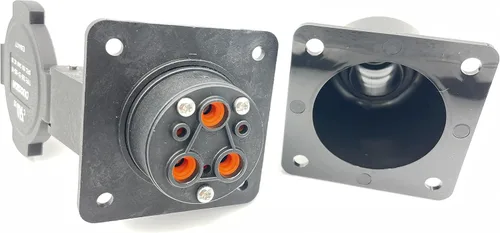 Vista 3 de SAE J1772 Tipo 1 Entrada de zócalo para Cargadores de Nivel 1 y Nivel 2 de J1772 Lado de Vehículo EV Conector Socket 16A/32A/50A