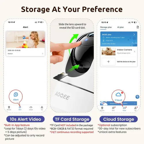 Vista 9 de AOQEE Cámaras 5G para seguridad en el hogar interior, monitor de mascotas