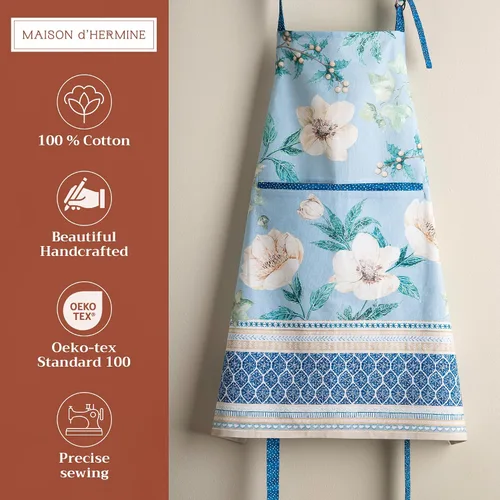 Vista 657 de Maison d' Hermine Delantales para mujer con bolsillo, 100% algodón (27.50 x 31.50 pulgadas)