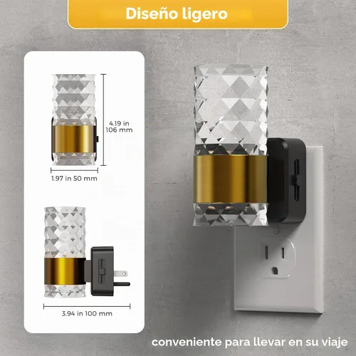 Vista 6 de L LOHAS LED Luz nocturna, luces nocturnas modernas que se enchufan a la pared