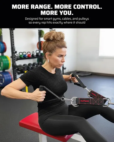 Vista 6 de THEFITGUY - Correas de extensión de cable para accesorios de máquina de cables y gimnasio (par) Multifunctional heady-duty straps with 5 length