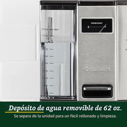 Vista 5 de Cafetera programable doce tazas Cuisinart DCC-3000 Coffee-on-Demand, Estándar, Negro