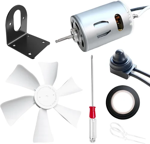 Vista 10 de Paquete de 2 aspas blancas de repuesto de 6 pulgadas para ventilador de ventilación de baño de RV, se adapta a rejillas de ventilación de techo