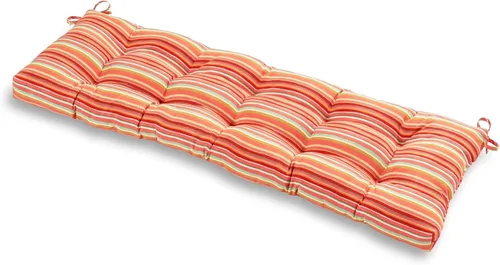 Vista 26 de Greendale Home Fashions Cojín de banco para exteriores de 51 pulgadas, Adobe Stripe