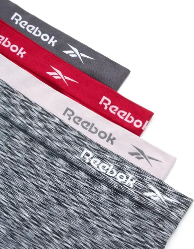 Vista 2 de Reebok Ropa interior para mujer Bragas sin costuras de cintura alta de talla grande (paquete de 4)