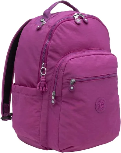 Vista 54 de Kipling Seúl - Mochila pequeña para tableta, diseño de flores acuáticas, talla única