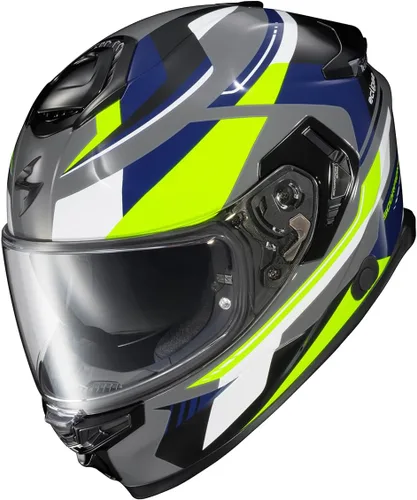 Vista 2 de ScorpionEXO Eclipse - Casco de motocicleta de cara completa con escudo listo para Pinlock, bolsillos para altavoces listos para Bluetooth, serie