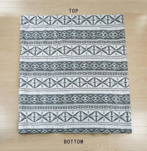 Vista 5 de Chezmoi Collection Zella - Juego de edredón de 2 piezas con motivo geométrico del suroeste, ropa de cama de microfibra lavada con estampado