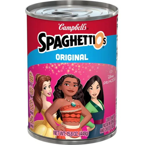 Vista 38 de SpaghettiOs Pasta enlatada con albóndigas A to Z's, lata de 15.6 onzas