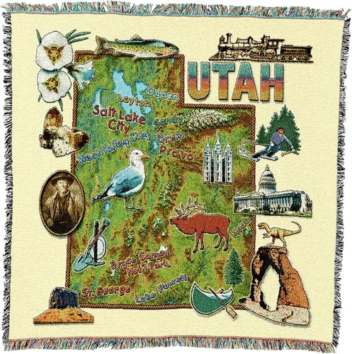 Vista 14 de Pure Country Weavers State of Alabama - Manta cuadrada para regalo, manta de tapiz tejida de algodón, fabricada en los Estados Unidos