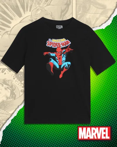 Vista 2 de Marvel Camisetas gráficas de Spider-Man para niños, paquete de 4 camisetas gráficas de Spider-Verse Comic Spidey y Friends para niños pequeños