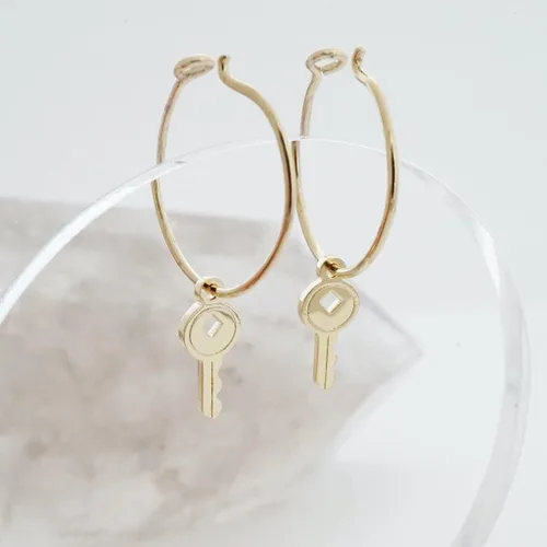 Vista 4 de HONEYCAT Magic Charm - Aros para llaves en placa de oro de 18 quilates, placa de oro rosa de 18 quilates o placa de rodio plateado
