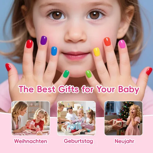 Vista 7 de Juego de Esmalte de Uñas de Secado Rápido para Niños, Esmalte de Uñas No Tóxico para Niños Pequeños, Esmalte para Uñas de las Manos Despegable a