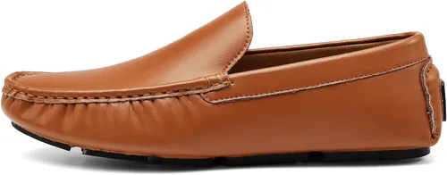 Vista 3 de VANDESK Mocasines casuales para hombre, mocasines suaves para hombre, ligeros, para conducir, barco, zapatos de oficina, zapatos de vestir blancos