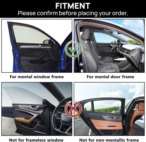 Vista 3 de Cortina magnética universal para ventana lateral de coche, 2