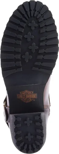 Vista 4 de Harley-Davidson Lalanne - Botas casuales de motocicleta con cremallera para mujer, tacón medio, 2-3 pulgadas Marrón