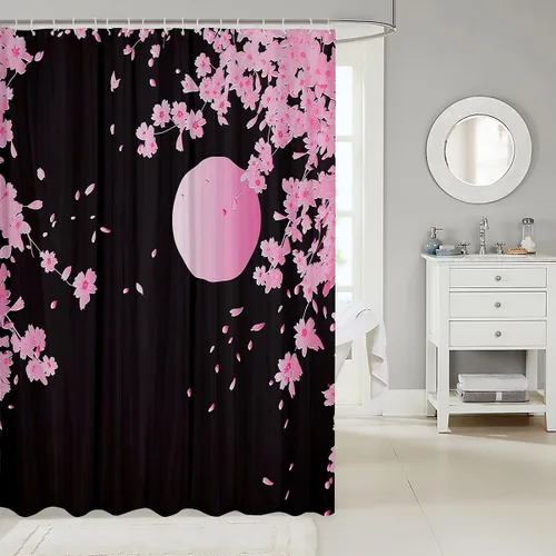 Vista 79 de Feelyou Cortina de ducha con diseño de gato para decoración de baño, bonita cortina de baño para puestos de bañeras, accesorios de baño divertidos