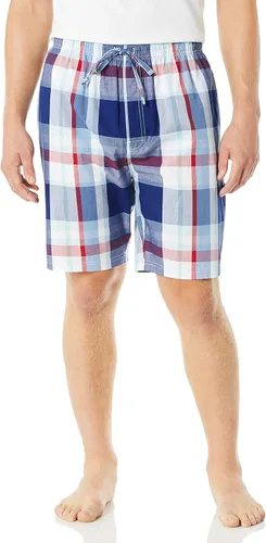 Vista 8 de Nautica - Pijama corto para dormir de hombre, 100% algodón, tejido suave, cintura elástica Azul