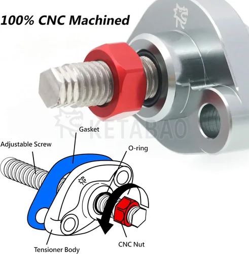 Vista 5 de KETABAO CCT Tensor de cadena manual ajustable compatible con CB600 F Hornet CB600F 2004-2006 2005 (Titanio)