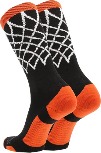 Vista 2 de MadSportsStuff Elite Basketball Socks with Net Crew length - made in the USA