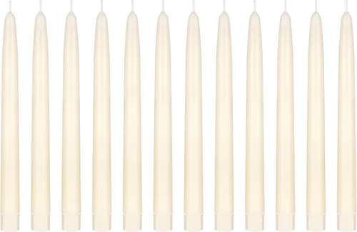 Vista 47 de Mega Candles 48 velas cónicas negras rectas sin perfume, vela de cera vertida a mano de 4 x 3/4 pulgadas, decoración del hogar, recepciones de boda