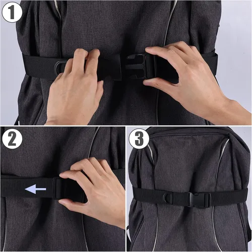 Vista 4 de Cinturón de viaje para equipaje, cinturón de viaje para equipaje de mano, elegante y ajustable, cinturón de viaje para equipaje, accesorios de viaje