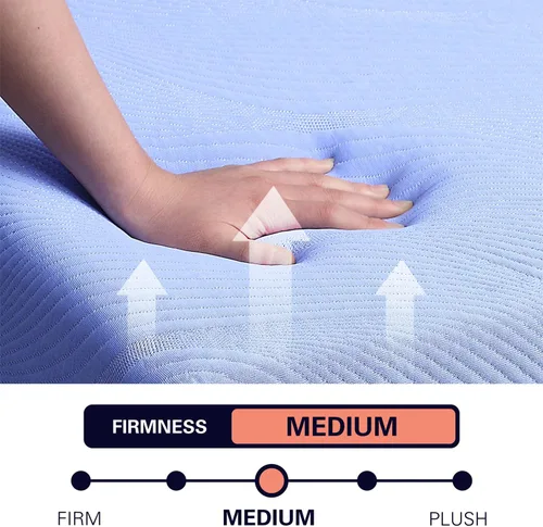 Vista 3 de Colchón de espuma viscoelástica tamaño individual de 12 pulgadas para dolor de espalda, colchón de gel refrescante transpirable en una caja