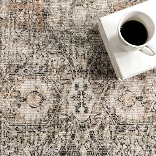 Vista 9 de nuLOOM Aether - Alfombra de área con medallón marrón, 8 x 10 pies Éter Marrón