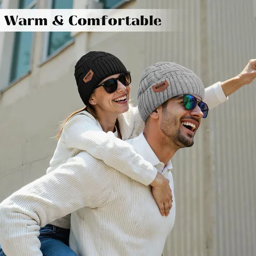 Vista 62 de Loritta Gorro de invierno cálido de punto grueso y holgado para hombre