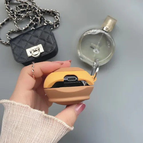 Vista 5 de Funda de silicona con llavero diseñado para Samsung Galaxy Buds2 Pro (2022), Galaxy Buds 2 (2021), Galaxy Buds Pro (2021), Galaxy Buds Pro (2021)