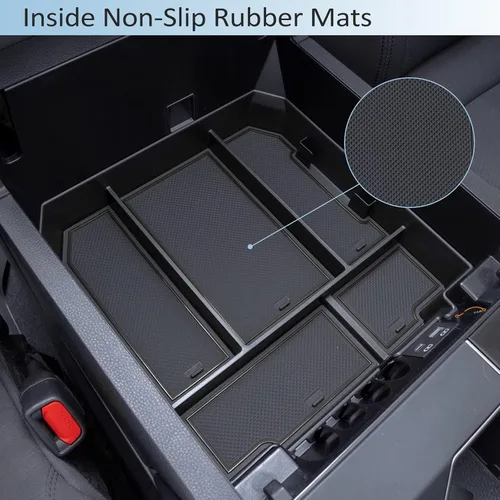 Vista 5 de JDMCAR Organizador de consola central compatible con accesorios Toyota Tundra 2022-2025 2026 y reposabrazos Toyota Sequoia 2023-2026, caja