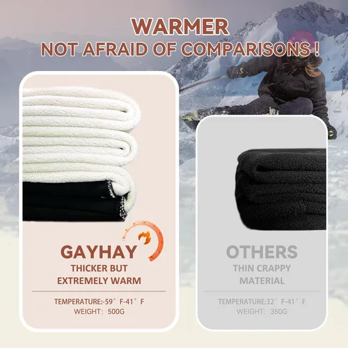 Vista 2 de GAYHAY Leggings con forro polar para mujer Pantalones de yoga gruesos para invierno, cálidos, térmicos, de cintura alta, control de abdomen