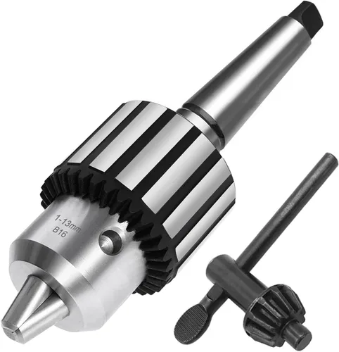 Vista 7 de Portabrocas de súper alta resistencia Earl Diamond de 1/2" de capacidad con vástago R8 de precisión integrado y llave K32 (R8-B16)
