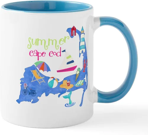 Vista 5 de CafePress Cute Cape Cod Map Mug 11 oz (325 ml) Ceramic Coffee Mug