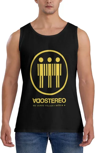 Vista 6 de Soda Stereo Me Vers Volver Hits & Ms Tank Top Man's Loose Fit Vest Casual Sleeveless Tee