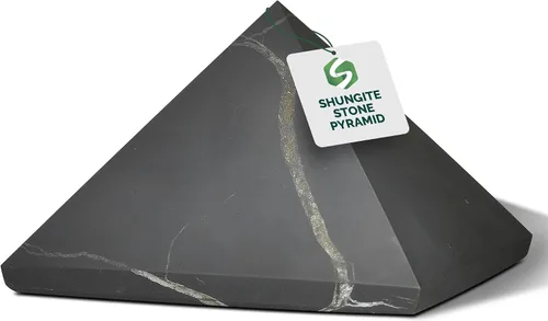 Vista 24 de Shungite World Auténtica pirámide de shungita pulida de 1.18 pulgadas / 1.18 pulgadas, cristal curativo natural de chakras, pirámide negra real